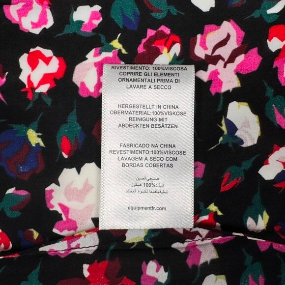 Equipment Floral Maxi Dress Sz S Faux Wrap Long Sleeve Flowy Feminine Career - Picture 11 of 12